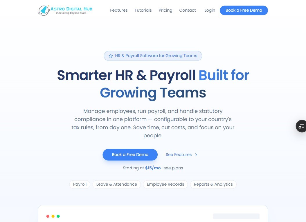Product interface screenshot